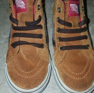 Vans high top brown suede toddler 9c